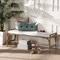 Bali & Pari Nasim Modern Bohemian Natural Seagrass and Metal Accent Bench 240-13450-ZORO - alternate 7